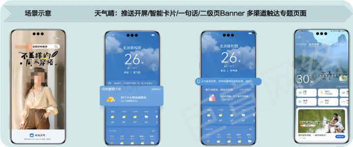 华为天气广告和品牌广告推广链路 华为天气广告和品牌广告推广链路
